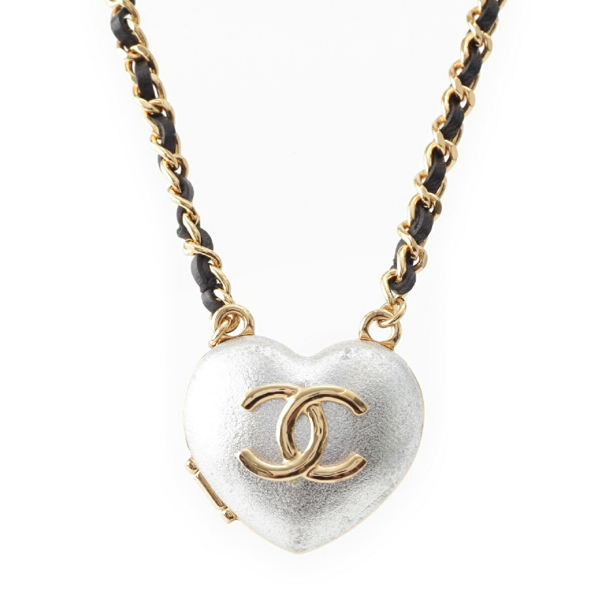 楽天市場】シャネル CHANEL ネックレス ハートロケット レザー