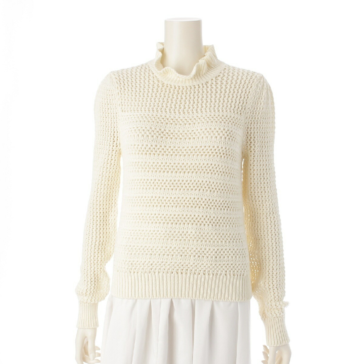 セリーヌ トップス Celine Cotton And Silk Ribbed Top With Triomphe Logo Patch in