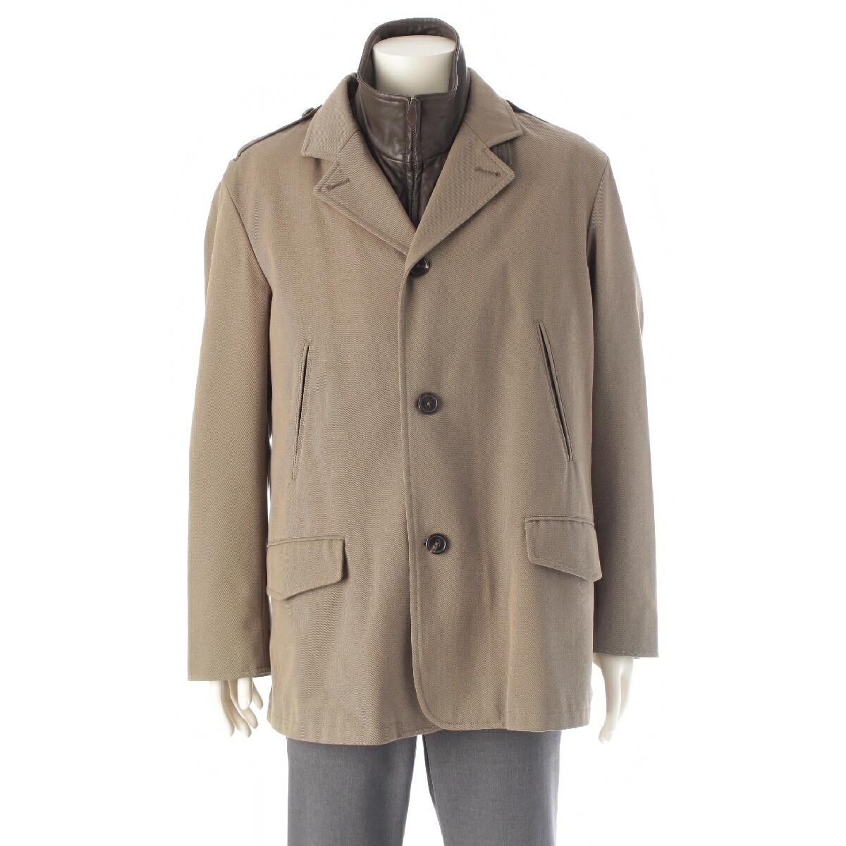楽天市場】HERMES エルメス コート ジャケット メンズ ブラウン
