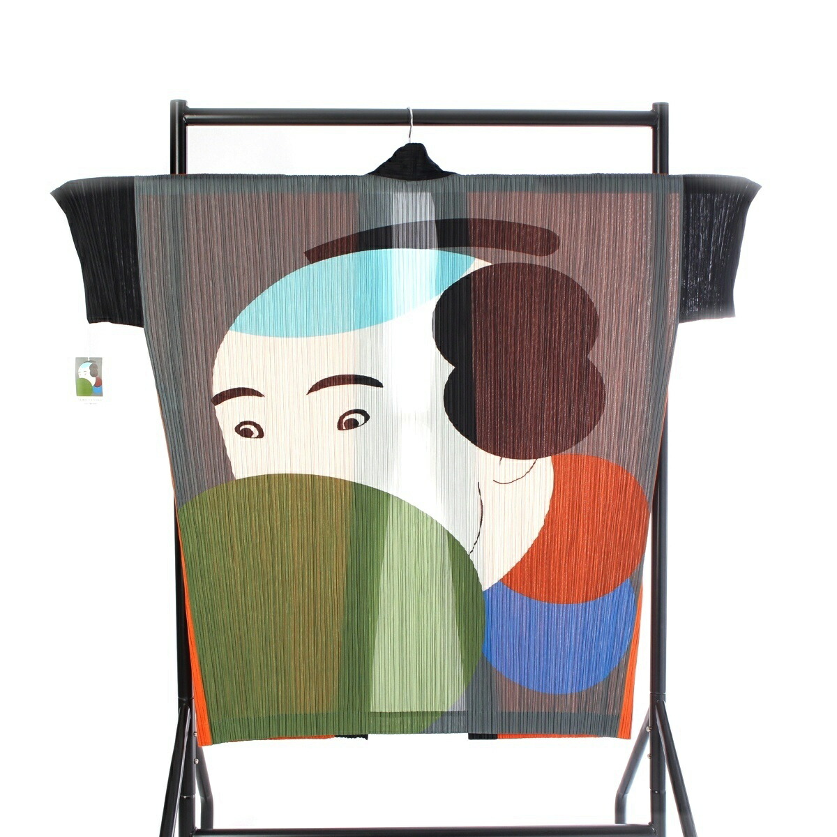 イッセイミヤケ ISSEY MIYAKE 16年 田中一光 写楽浮世絵 羽織 厚地の外套 PP61-JA801 マルチ色つや 3【中古】【置き目品引き受ける】