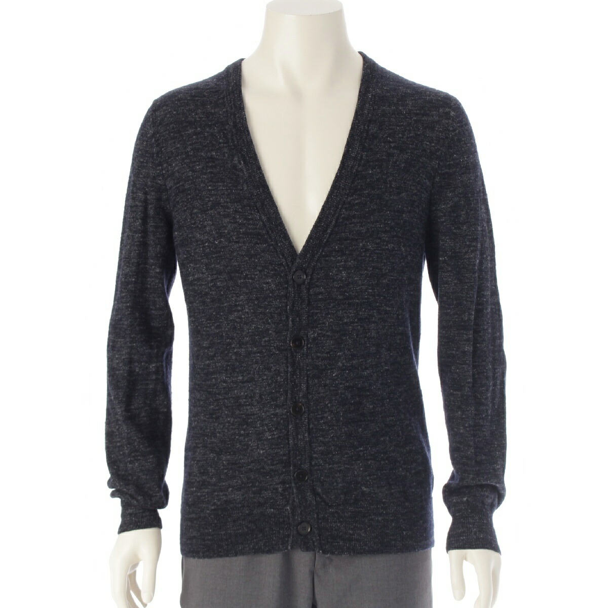 Maison Margiela4 メゾン マルジェラ 20AW Mロゴ エルボーパッチニットカーディガン S51HA1085 ブラック M IT9MGYS4CTN0 Maison Margiela Margiela4 メゾン マルジェラ 20AW Mロゴ