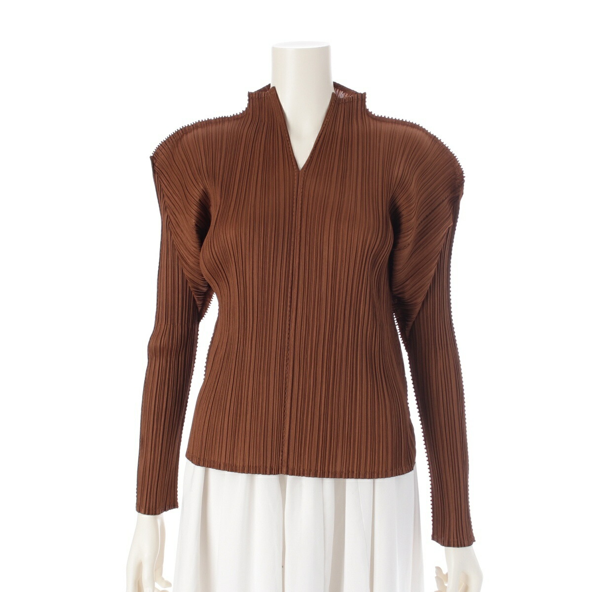 美品 PLEATS PLEASE ISSEY MIYAKE プリーツプリーズ イッセイミヤケ エコファー付き プルオーバーパーカー PP13-JA441 3 ボルドー レディース 古着 中古 PLEATS PLEASE 美品 ISSEY MIYAKE プリーツプリーズ イッセイ