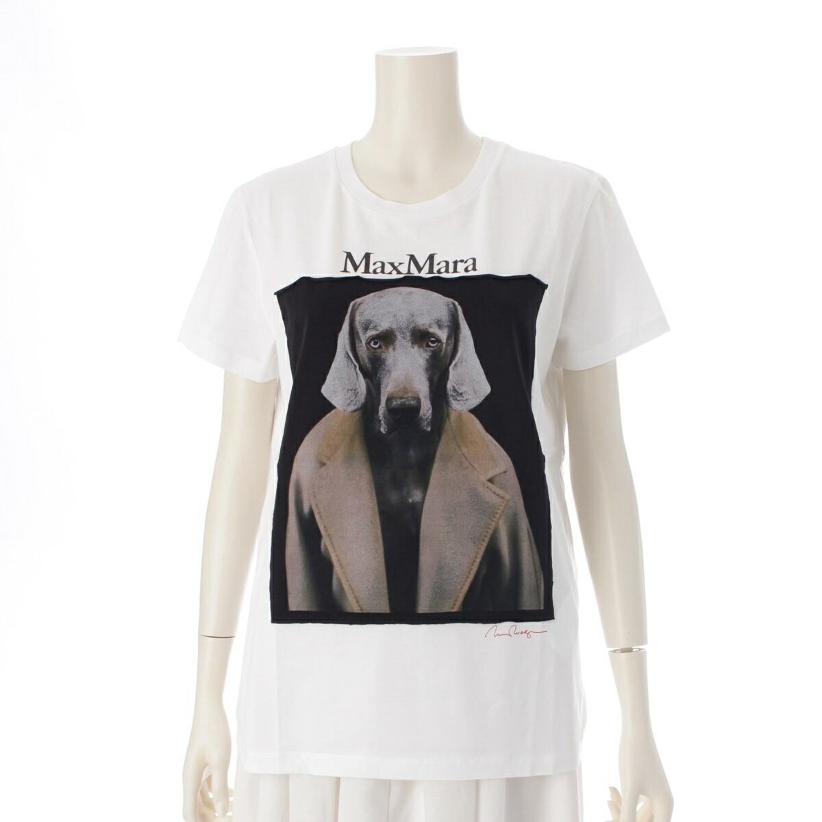 新品未使用タグ付き MaxMara マックスマーラ 犬プリント Tシャツ XL 8/15～18限定・最大2万円OFFクーポン配布中】MAX MARA マックス