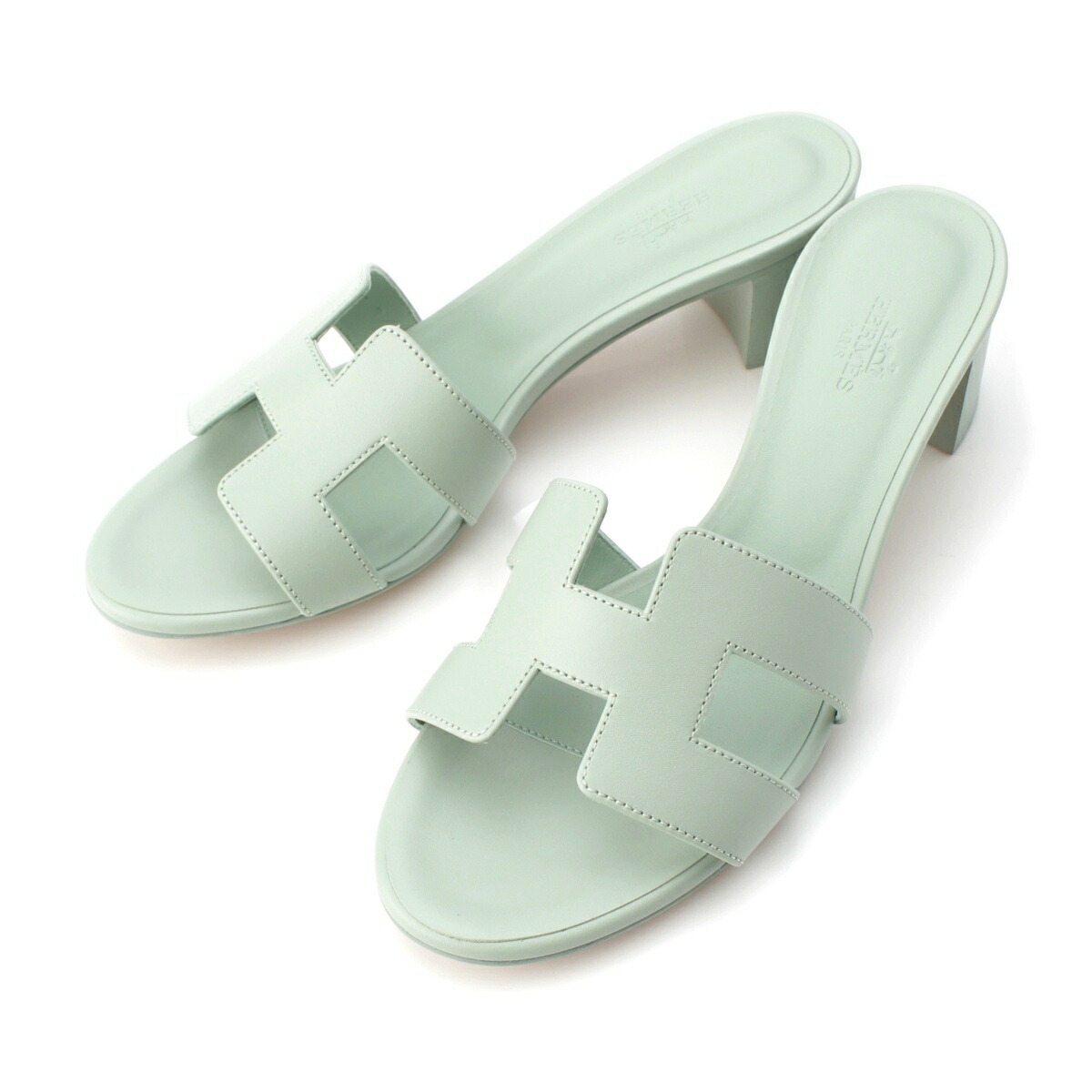 楽天市場】【エルメス】Hermes オアジス Hマーク レザー ミュール