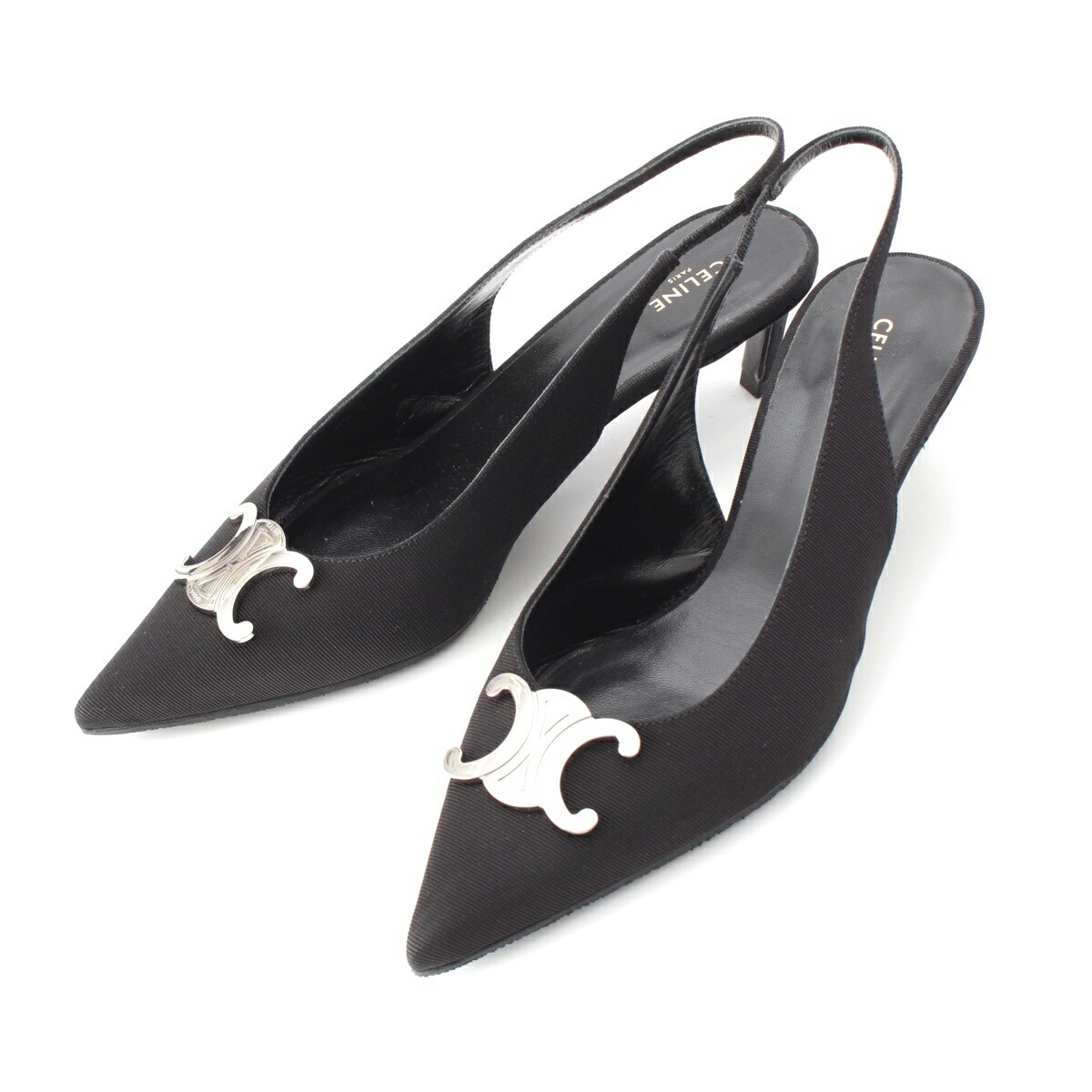 極美品✨セリーヌ 19SS バックスリングパンプス レザー エディ 白 35 楽天市場】【セリーヌ】Celine 19ss レザー スリングバック