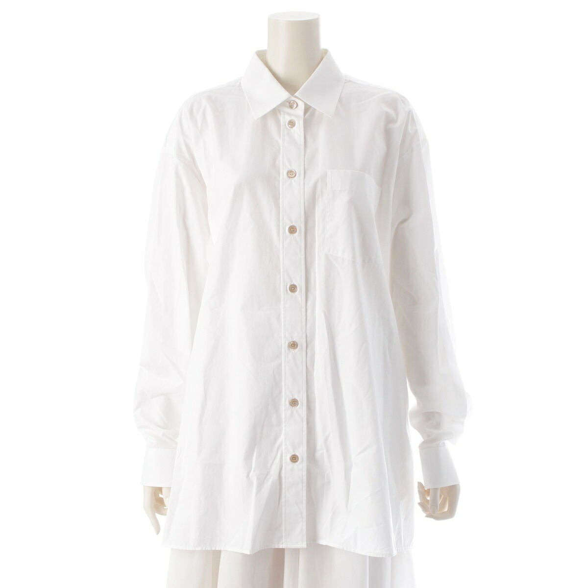 グッチ GUCCI 24AW コットン バックログ エンブロイダリー ブラウス シャツ 759790 ホワイト 40【中古】【正規品保証】|retro