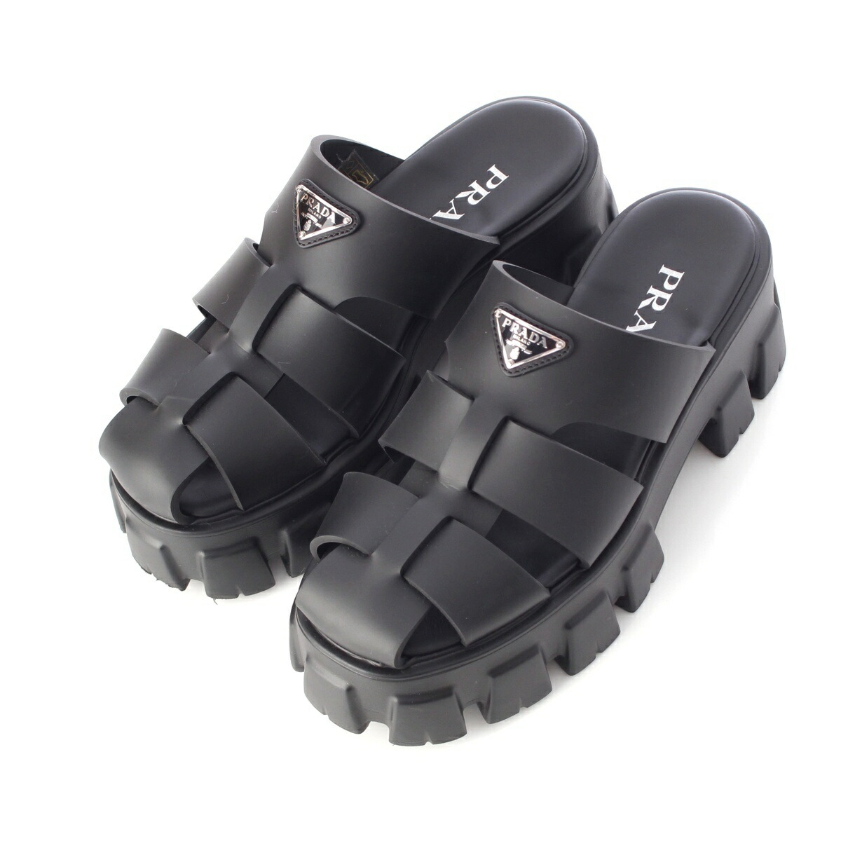 楽天市場】PRADA(プラダ) サイズ:10 MONOLITH RUBBER SANDAL
