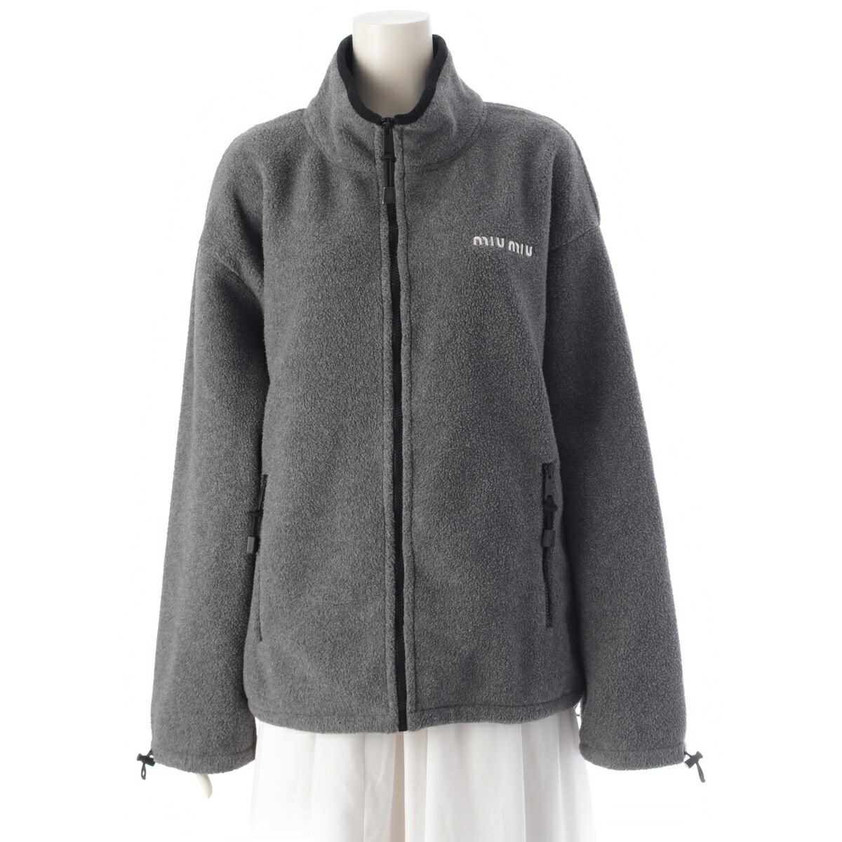 ら*ち様 miumiu フリース　ジャケット　size:S 可愛いスポーティ《Miu Miu》コットンフリース スウェットシャツ