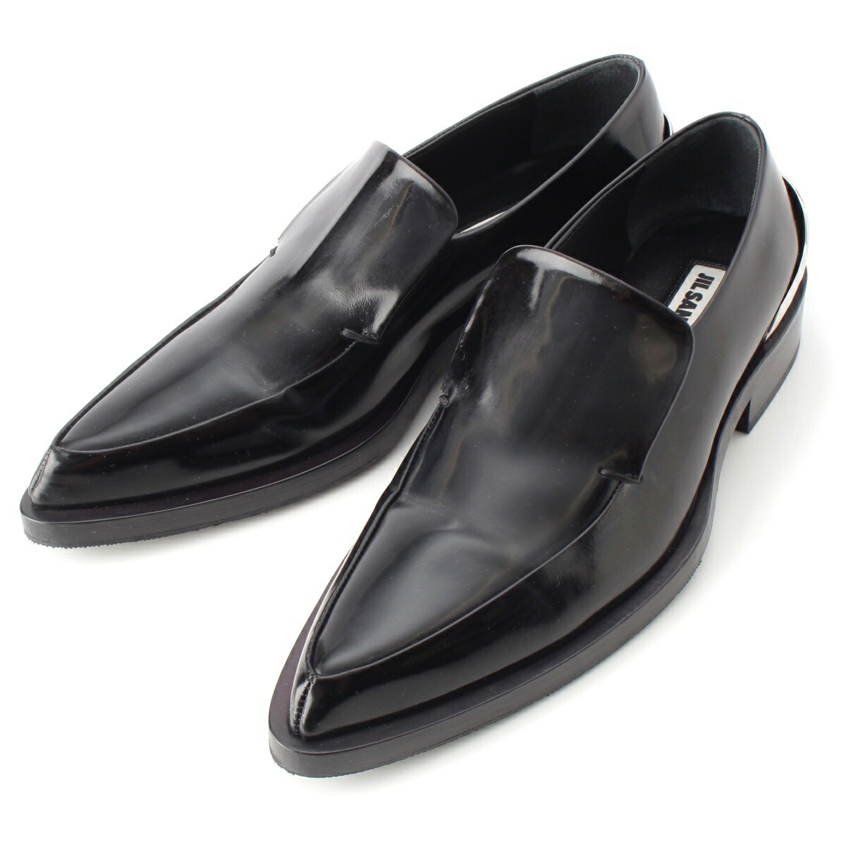 JIL SANDER ジルサンダー ブラック ポインテッドトゥ 36.5 JIL SANDER ジルサンダー フラットサンダル J15WP0081 P6521