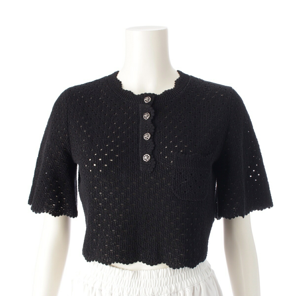 楽天市場】CHANEL 22P P72249 ラインストーンココマーク コットン 半袖