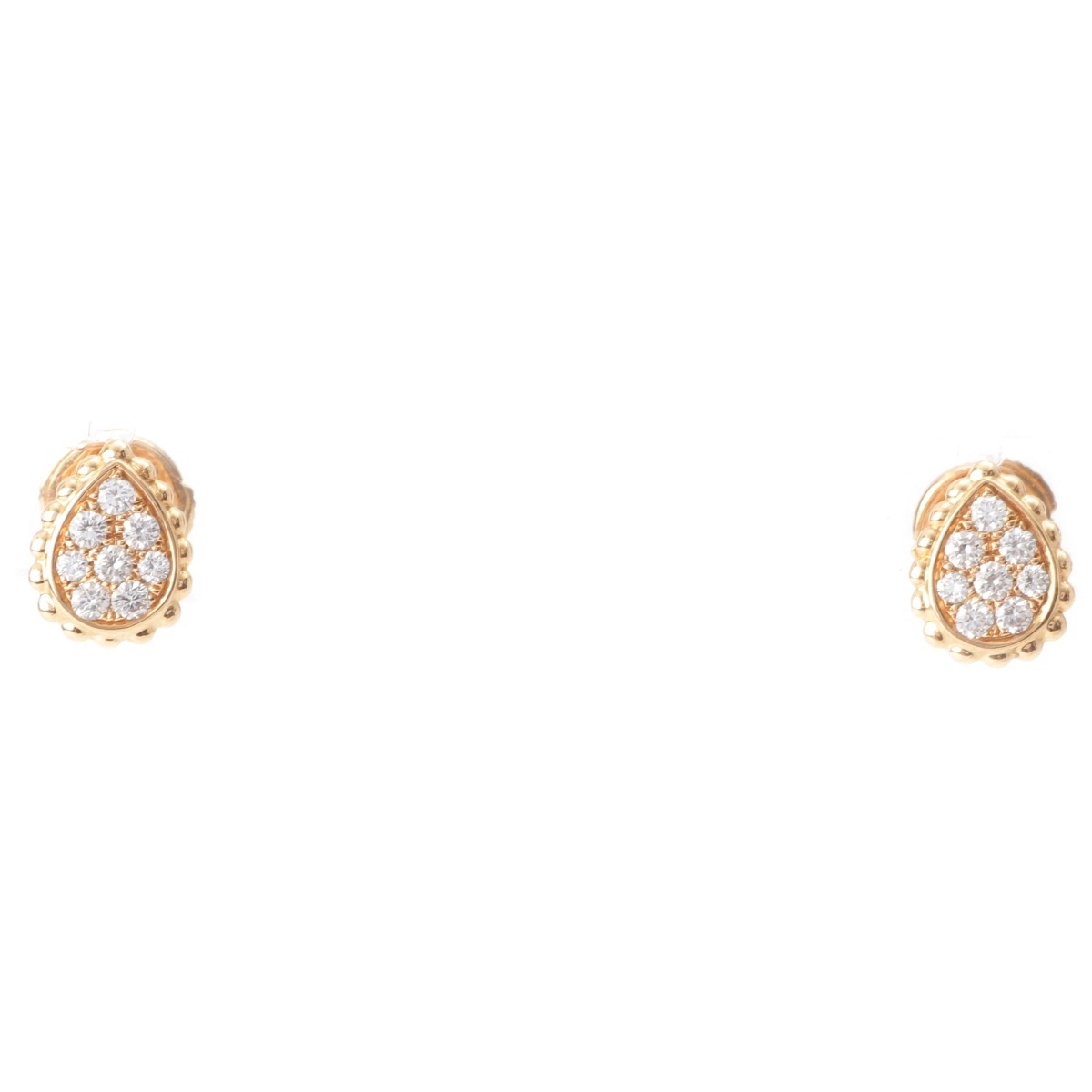 ジャックドゥブシュロン K18YG ピアス 片耳 美品正規品ギャラ付 BOUCHERON - （新品仕上げ済）ブシュロン BOUCHERON キャトル