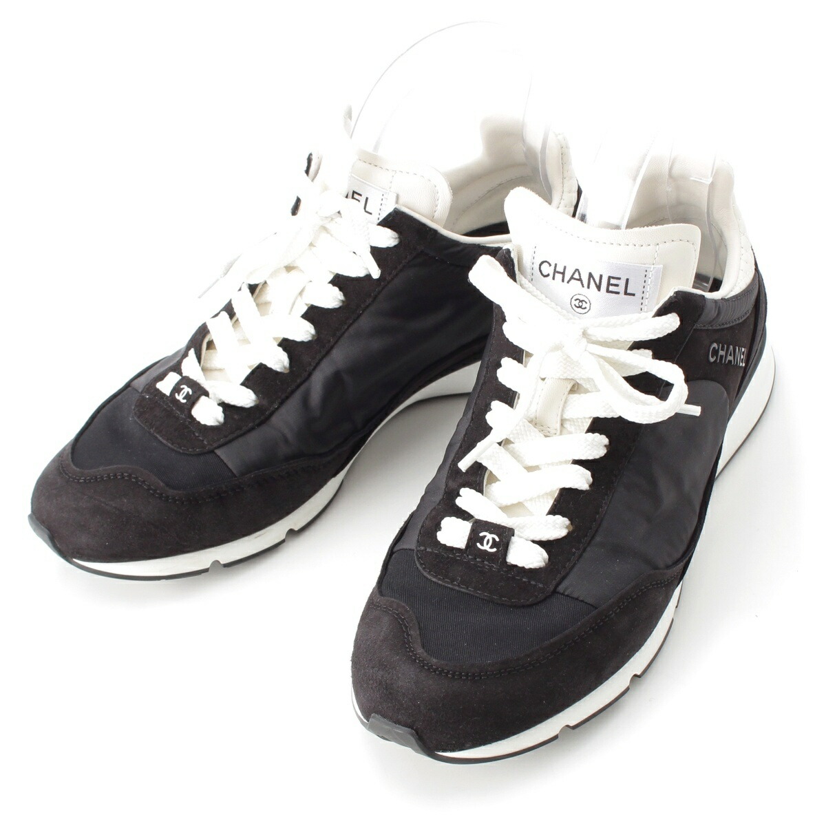 シャネル　ナイロンスニーカー　サイズ37 楽天市場】CHANEL(シャネル) サイズ:37 21SS CC Logo Trainer