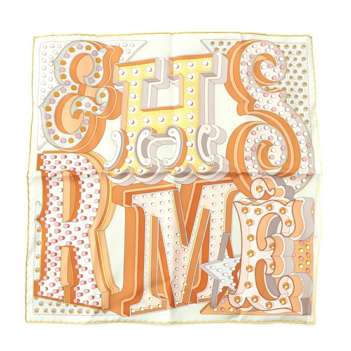 ご確認お願いします 美品 エルメス プチ スカーフ グラフィティ HERMES SCARF