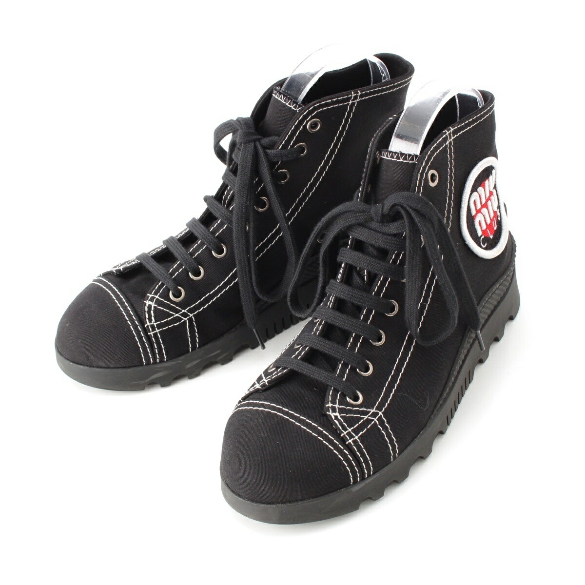 楽天市場】【ミュウミュウ】Miu Miu レザー ボア レースアップ