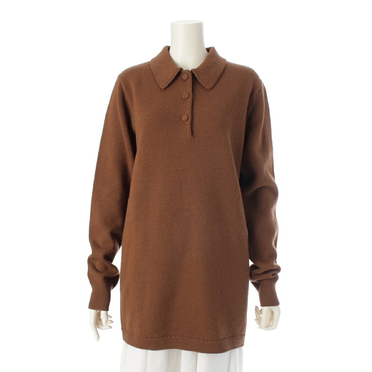 ドリスヴァンノッテン DRIES VAN NOTEN 24-25A/W ミュリエル MURIEL バージンウール ポロシャツ ニット セーター 9706 242-011216 ブラウン M【中古】【正規品保証】