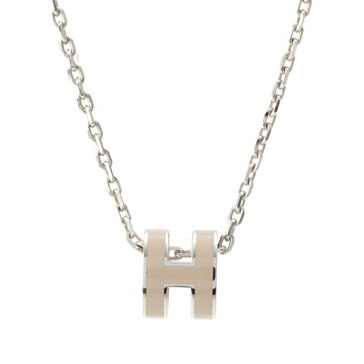 R*a様 正規 HERMES オールド ポップアッシュ ペンダント ホワイト HERMES 新古品 エルメス ポップH ポップアッシュ Hモチーフ ペンダント