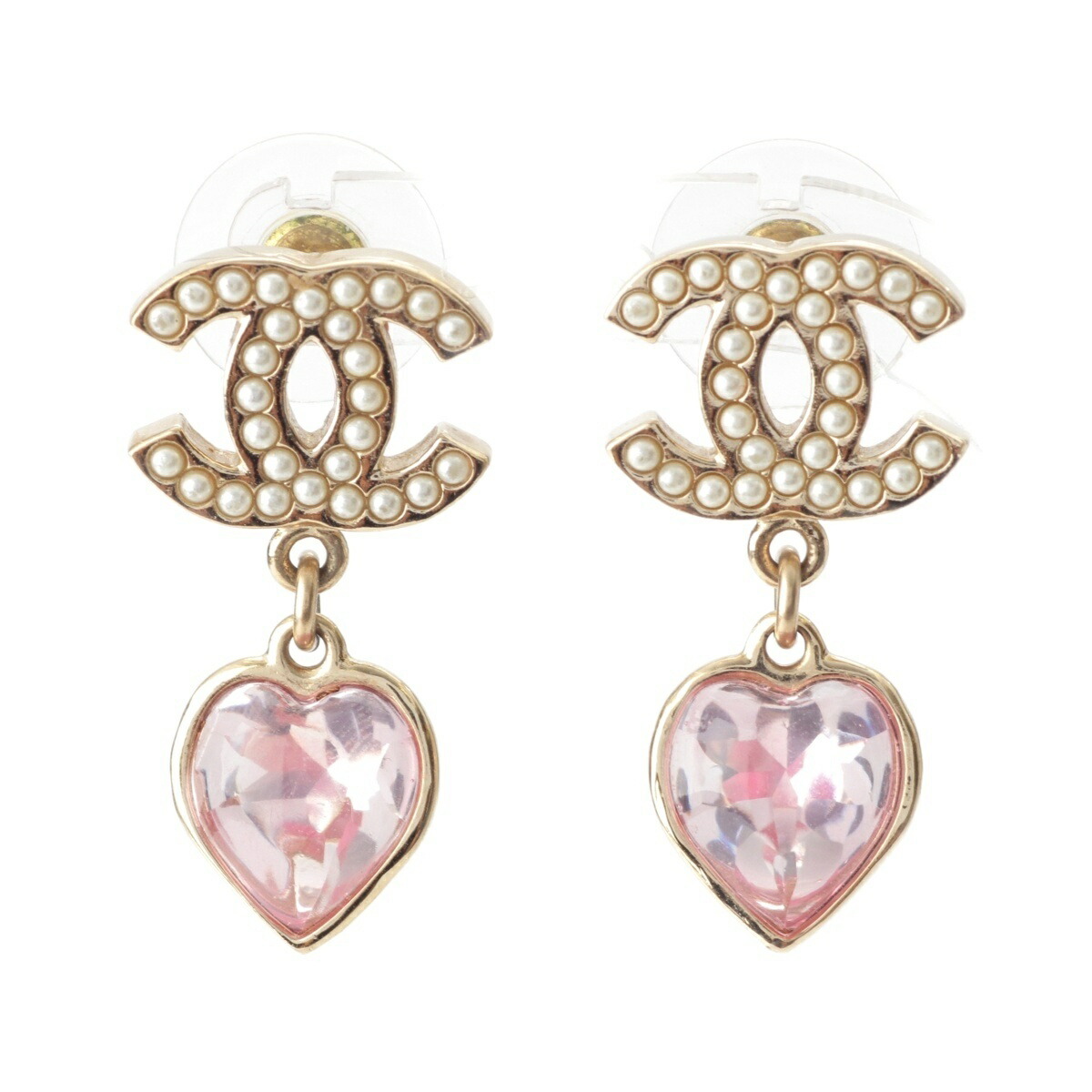 CHANEL ハート型 イヤリング 片方 パール シャネル ハート型のパールが可愛い♡】CHANEL ピアス (CHANEL/ピアス