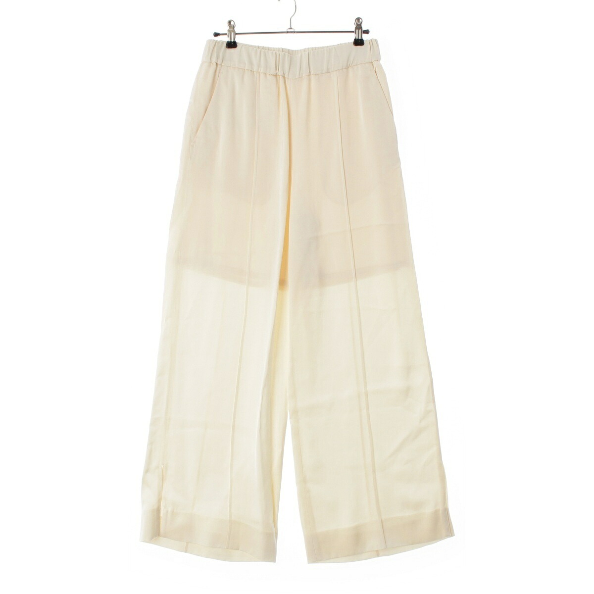 ジルサンダー JIL SANDER 23SS レーヨン ワイドフィット イージー パンツ アイボリー 32【中古】【正規品保証】