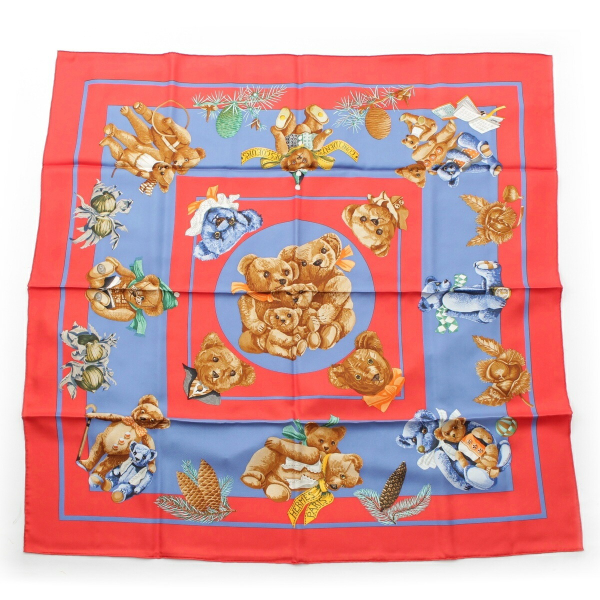 【新品未使用・HERMS正規品】シルクハンカチ カレ45 くま柄 テディベア 楽天市場】エルメス HERMES スカーフ カレ90 シルク CONFIDENTS DES
