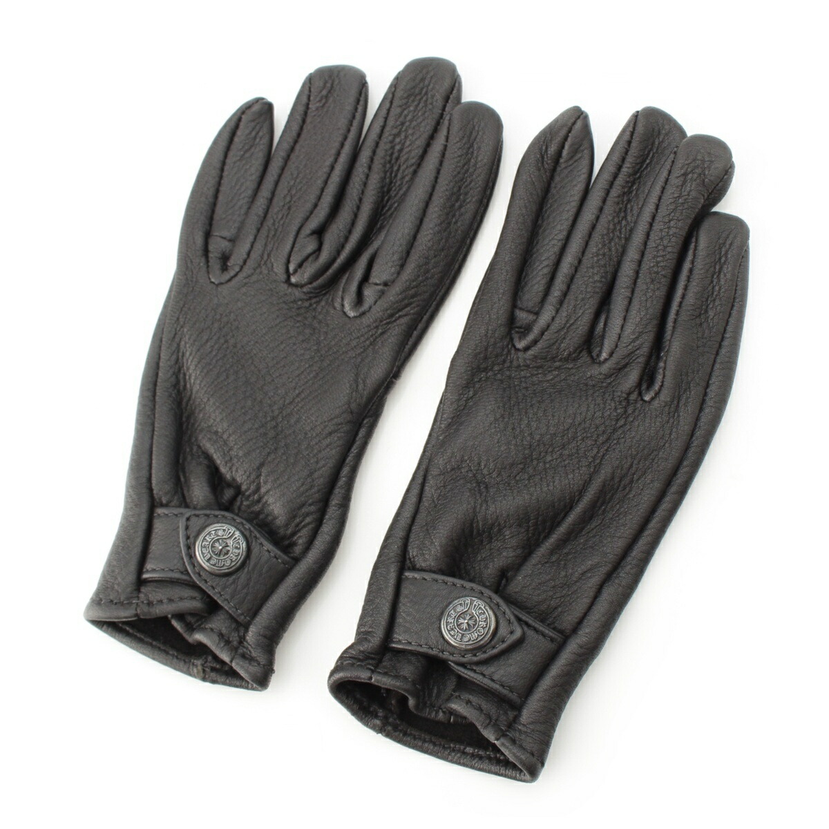 楽天市場】クロムハーツ レザーグローブ シルバーボタン ＜手袋