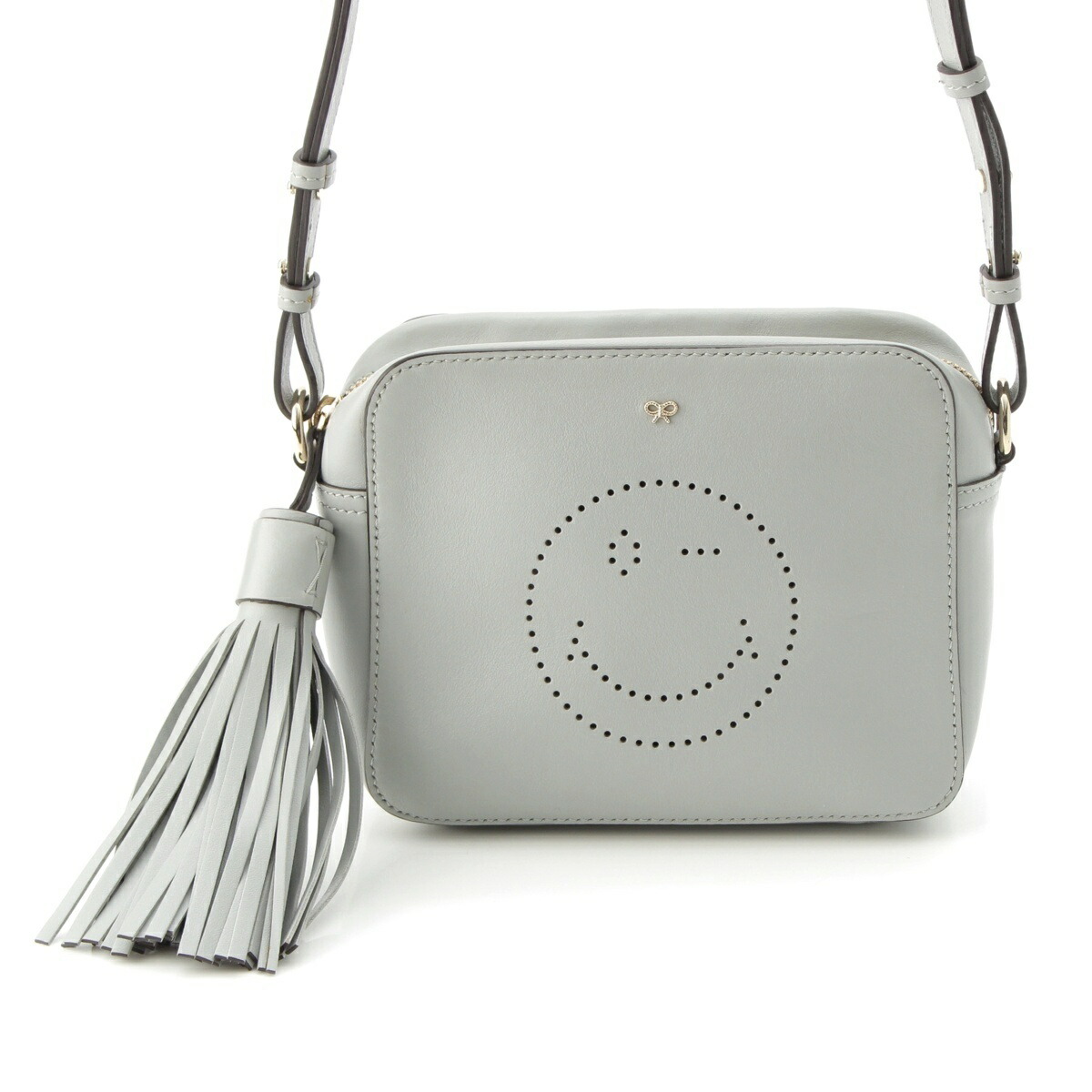【美品】アニヤハインドマーチ　ワンショルダーバッグ　レザー　編み込み　リボン アニヤハインドマーチ Anya Hindmarch 【ANYA HINDMARCH】ANYA
