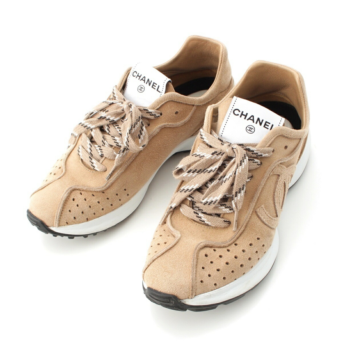 楽天市場】【シャネル】Chanel ココマーク ロゴ レザー ローカット