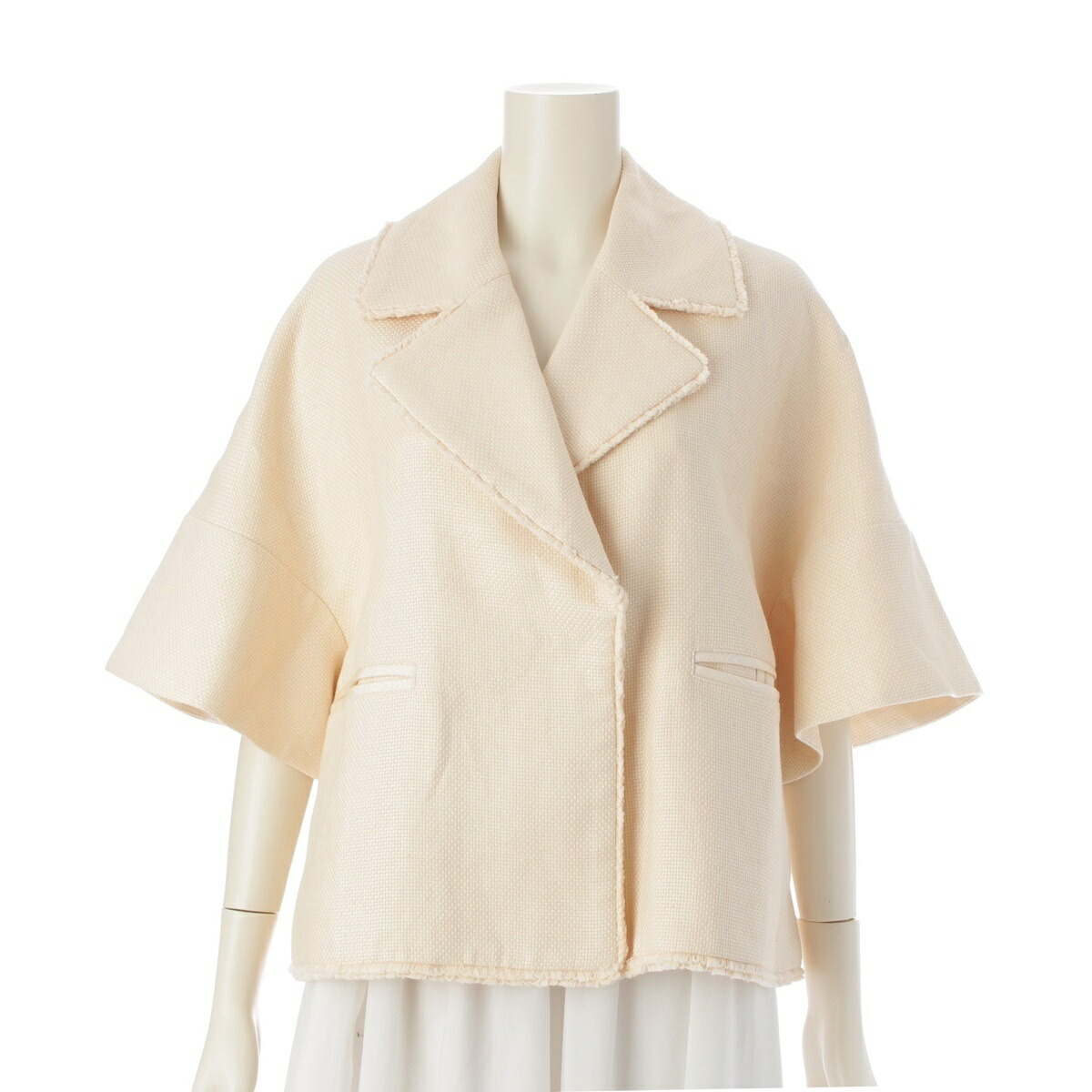 楽天市場】ドゥロワー Drawer コットン シルク フリンジニット ノー