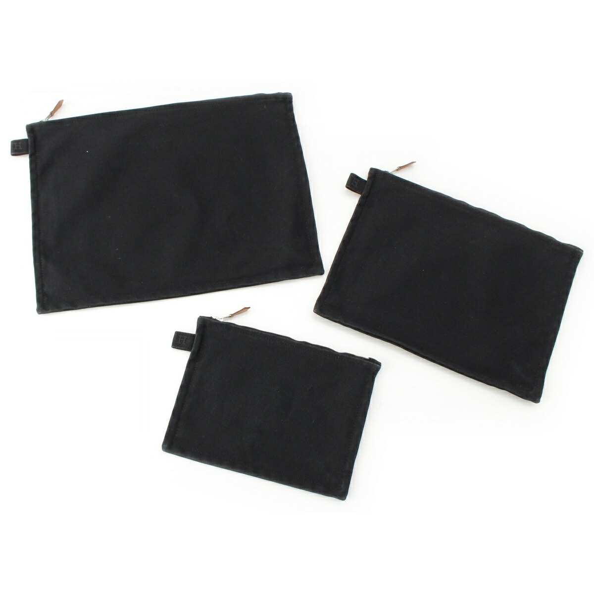 【美品】HERMES エルメス ボラボラ ポーチ 2点セット フラット コットン 美品】HERMES エルメス ボラボラ ポーチ 2点セット フラット