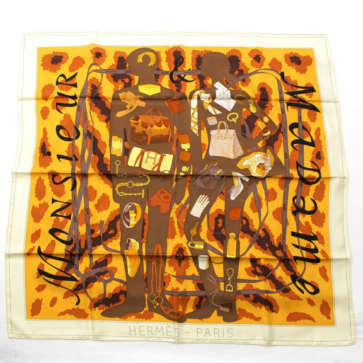 楽天市場】極美品 HERMES エルメス スカーフ カレ90 MONSIEUR ET