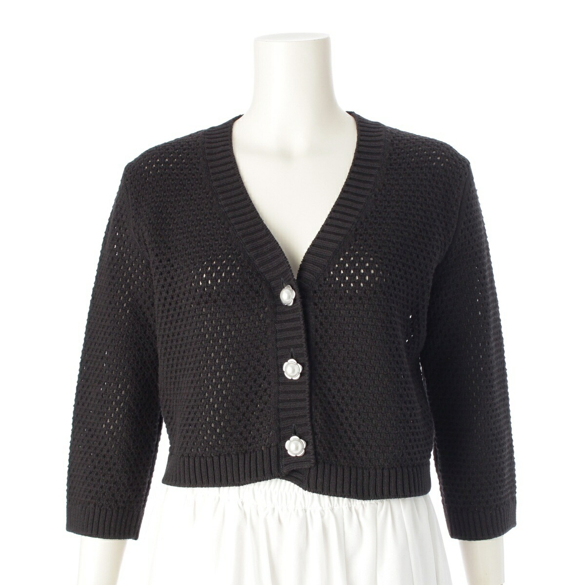 楽天市場】【ルネ】Rene 23年 パールボタン 長袖 ウール ニット