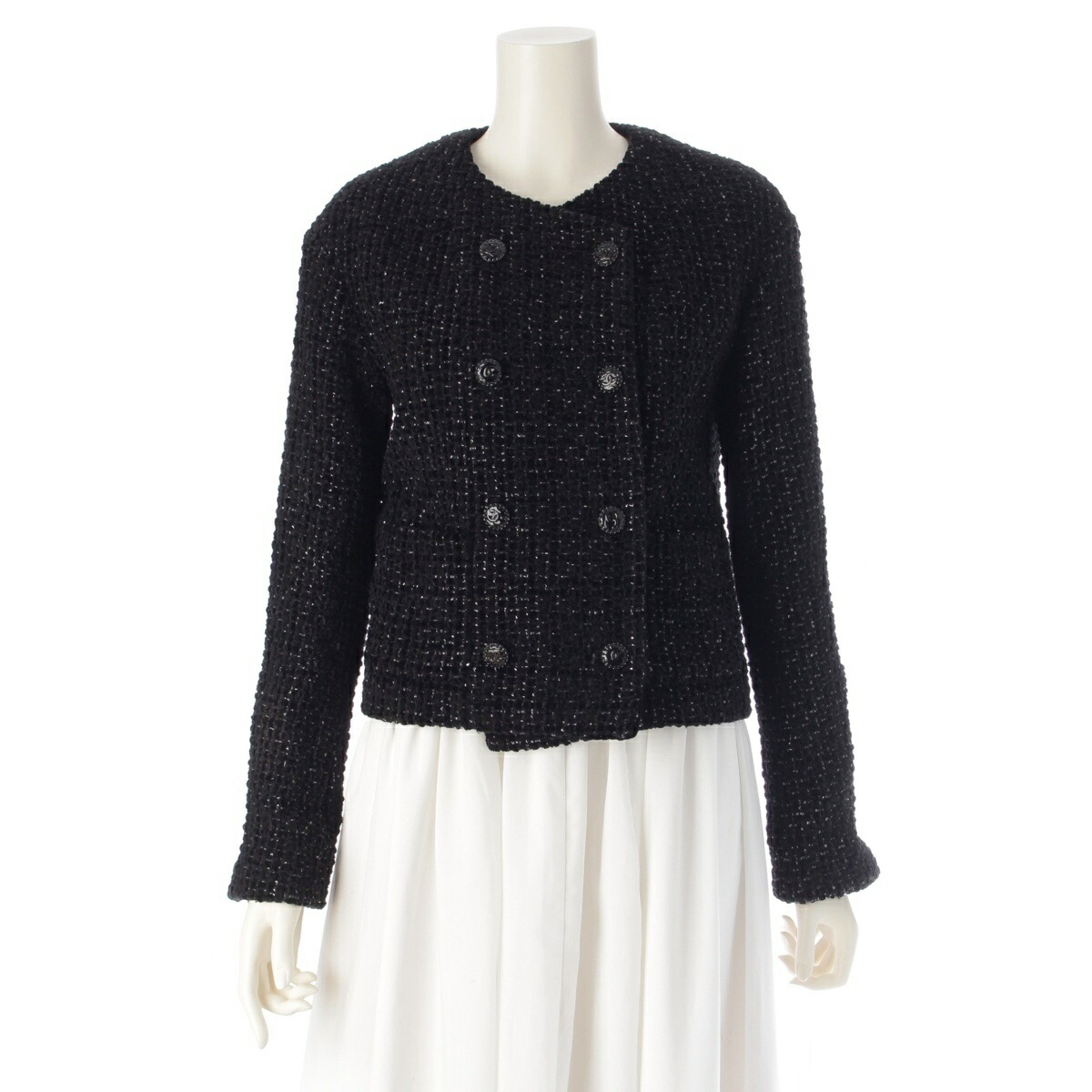 シャネル ココマーク コットン ノーカラー ジャケッレディース ブラック40 楽天市場】【シャネル】Chanel ココマーク ノーカラー ナイロン