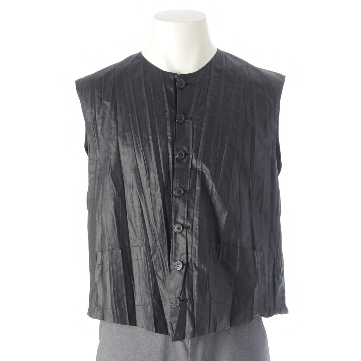 PLEATS PLEASE プリーツプリーズ イッセイミヤケ ベスト PLEATS PLEASE プリーツプリーズ ジップ ベスト ブラック PLEATS