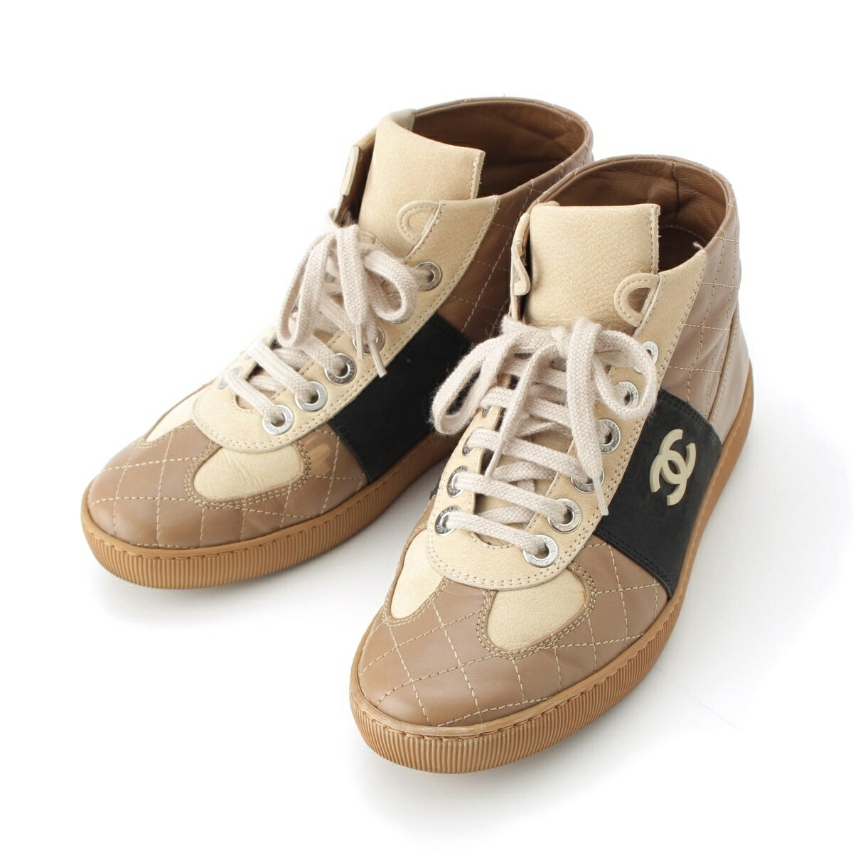 楽天市場】CHANEL(シャネル） ハイカットスニーカー カメリア ネイビー