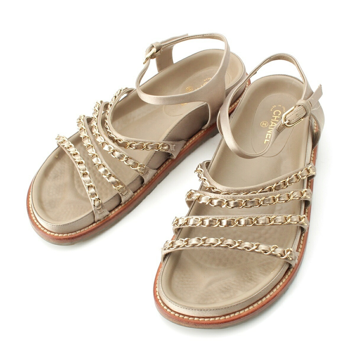 【美品】CHANEL シャネル　ターンロック　サンダル　ゴールド金具 楽天市場】【シャネル】Chanel ターンロック ココマーク ストラップ
