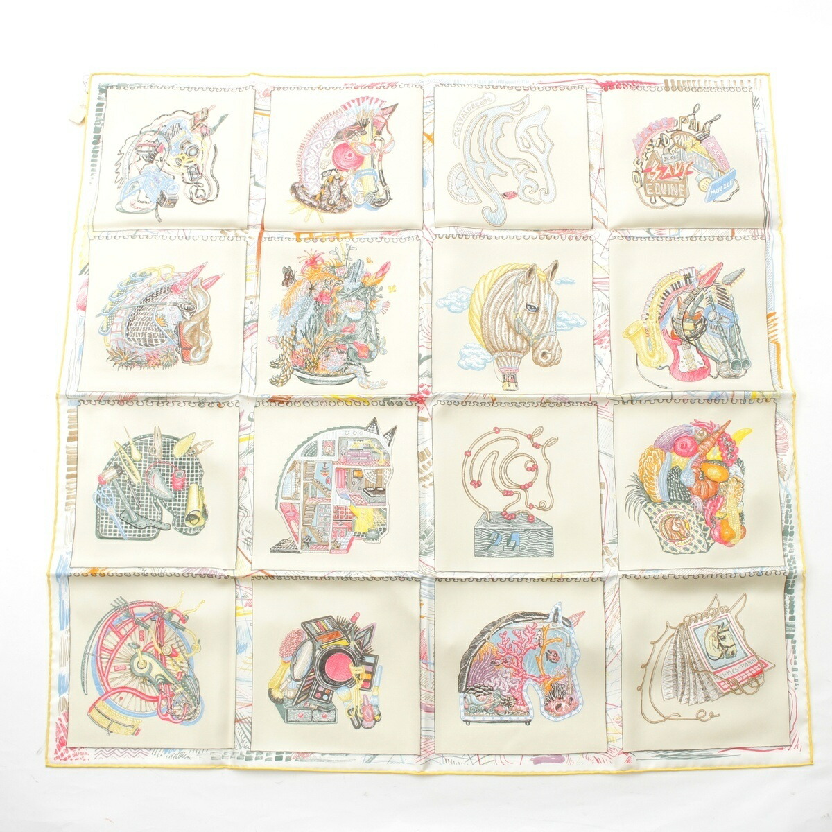 楽天市場】【エルメス】Hermes カレ90 シルクスカーフ Space Derby