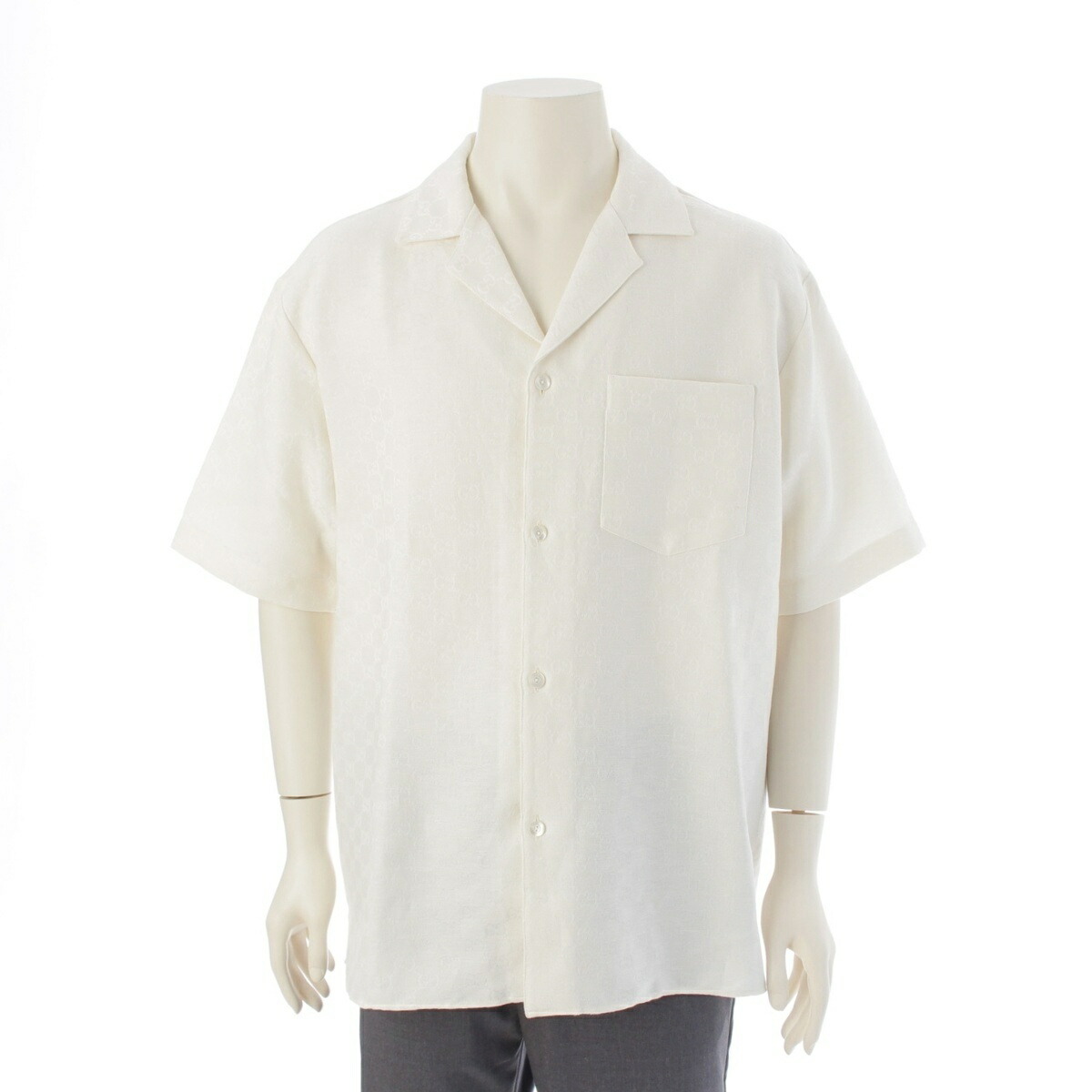 楽天市場】GUCCI グッチ リネン ブレンド キャンバス シャツ キャメル