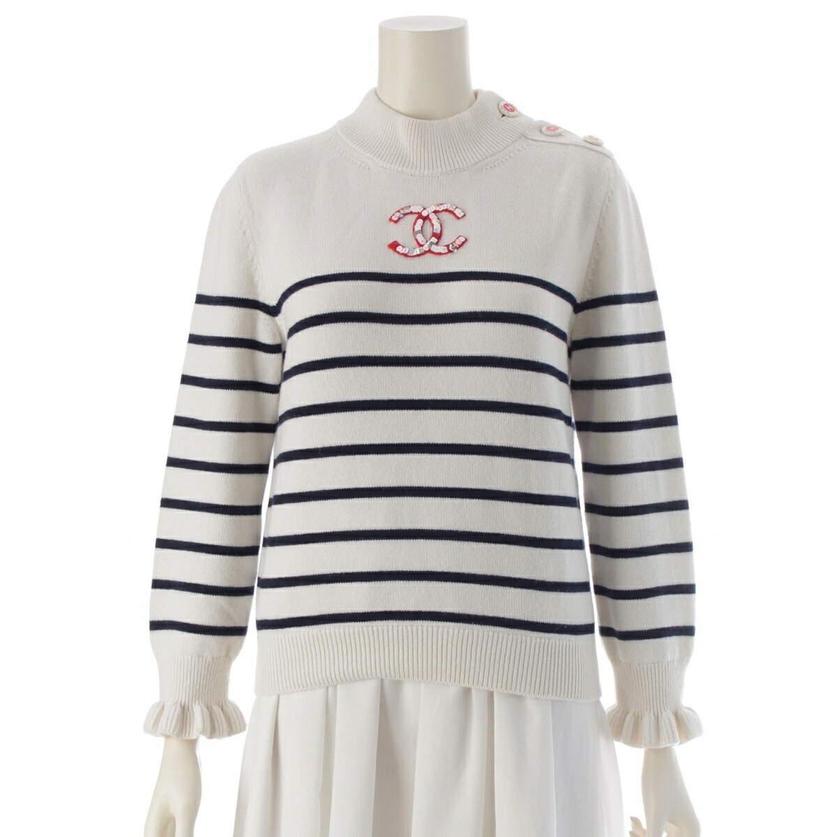 限定値下　シャネル　ニット CHANEL シャネル ニット P76108K10960 サイズ:34 スパンコール