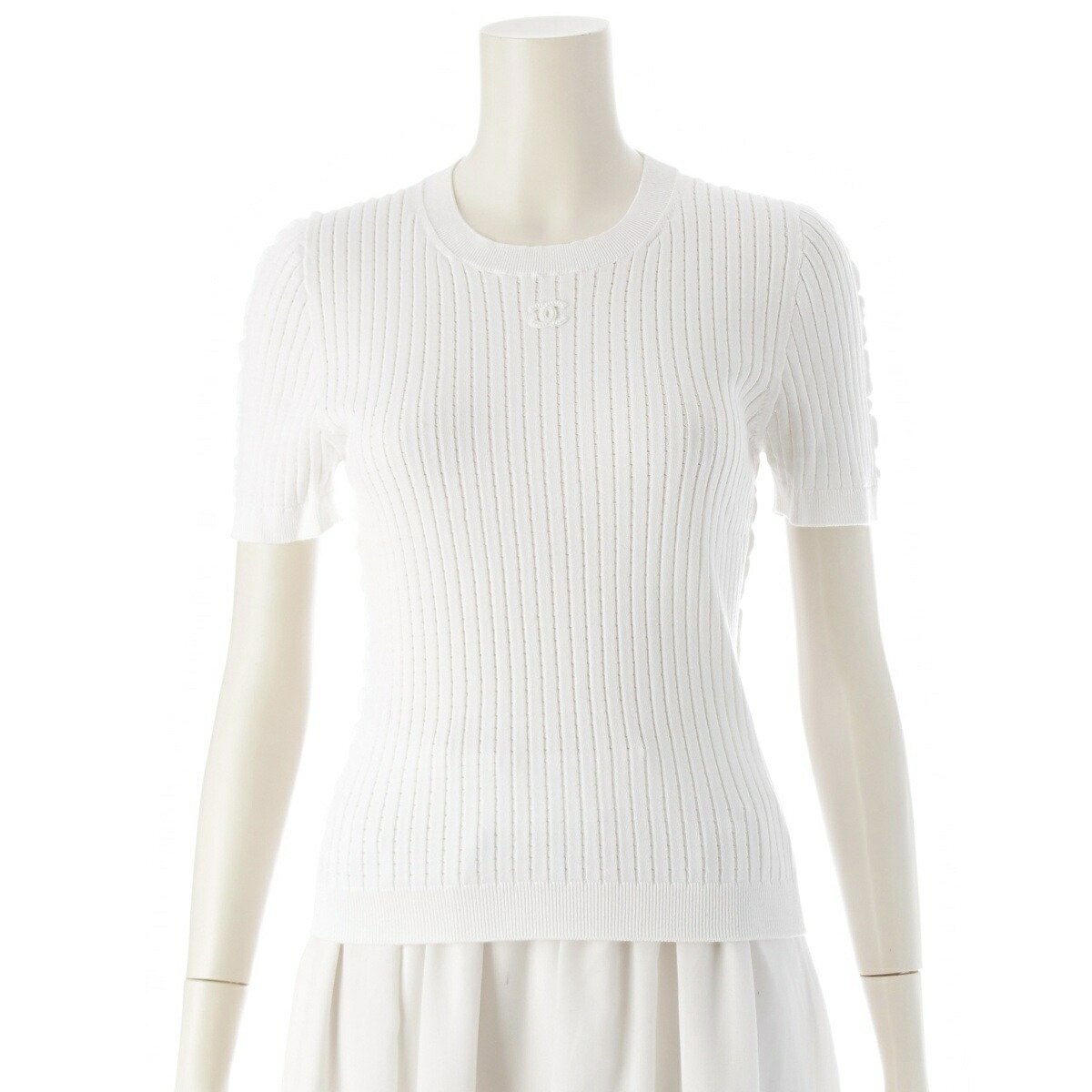 楽天市場】シャネル 08P ココマーク ロゴ コットン 半袖ニット