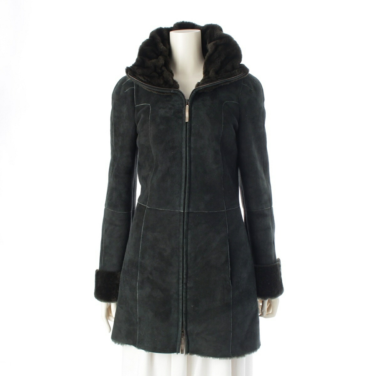 楽天市場】【Salvatore Ferragamo】フェラガモ レザーコート 内ボア 前