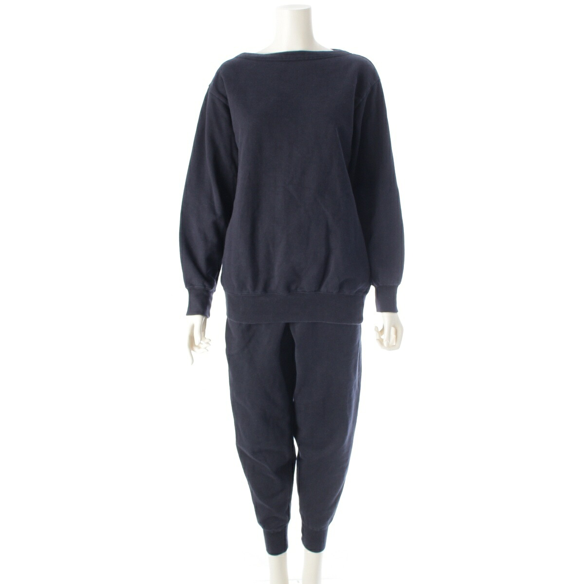 ローブドシャンブルコムデギャルソン robe de chambre COMME des GARCONS 88AW AD1988 うしろ側刷り上げる ロゴタイプ 汗水 ティーシャツ ズボン下セットアップ RT-080020 黒いこと 一大きさ【中古】【定め事品引きうける】