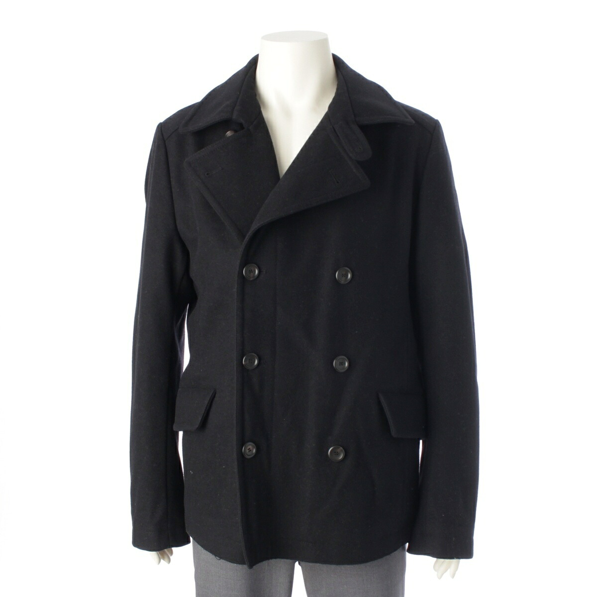 ドルチェアンドガッバーナ DOLCE\u0026GABBANA 毛糸×ナイロン ダブル 上衣 アウター CS-G0332T 黒いこと 52【中古】【定まり品言いはなつ】