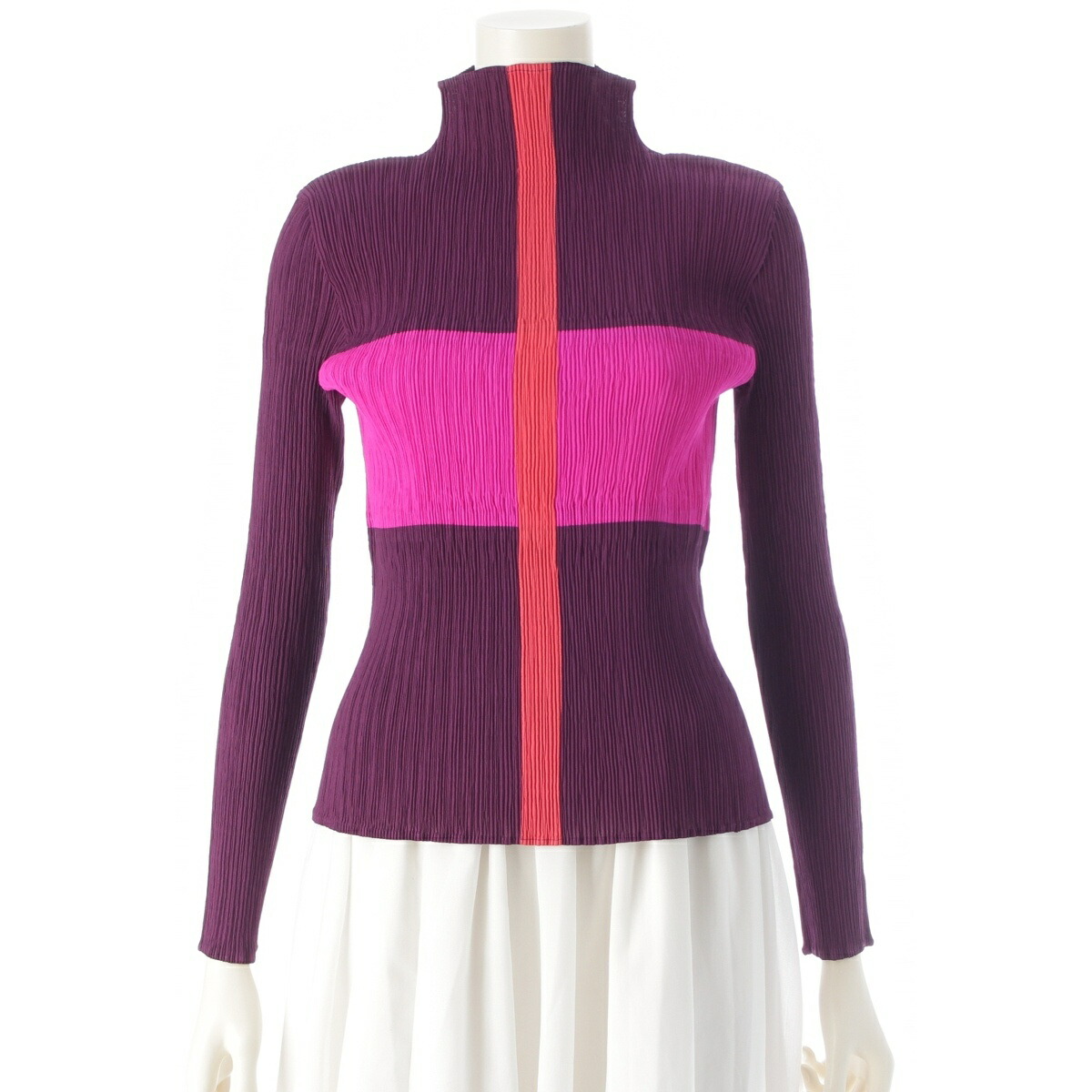 【美品】issey miyake me ハイネックシャツ　長袖　ワッフル　花柄 楽天市場】【イッセイミヤケ】Issey miyake me ハート フラワー柄