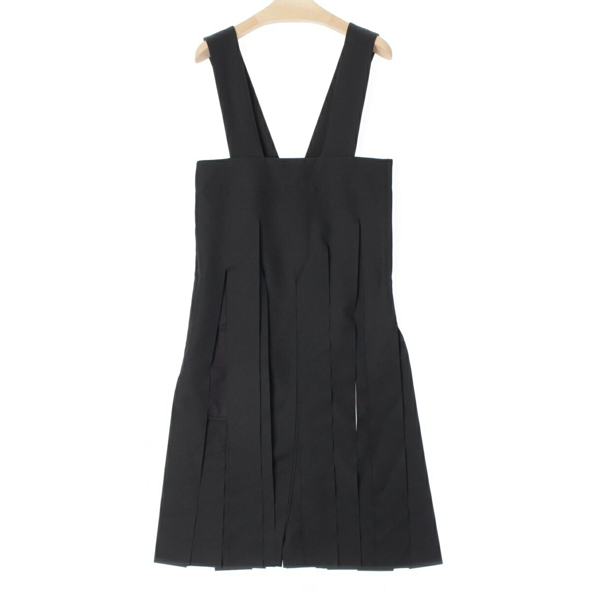 ブラックコムデギャルソン 吊りスカート ジャンパー ウールギャバジン プリーツ コムデギャルソン ガールCOMME des GARCONS GIRL ウールギャバプリーツ
