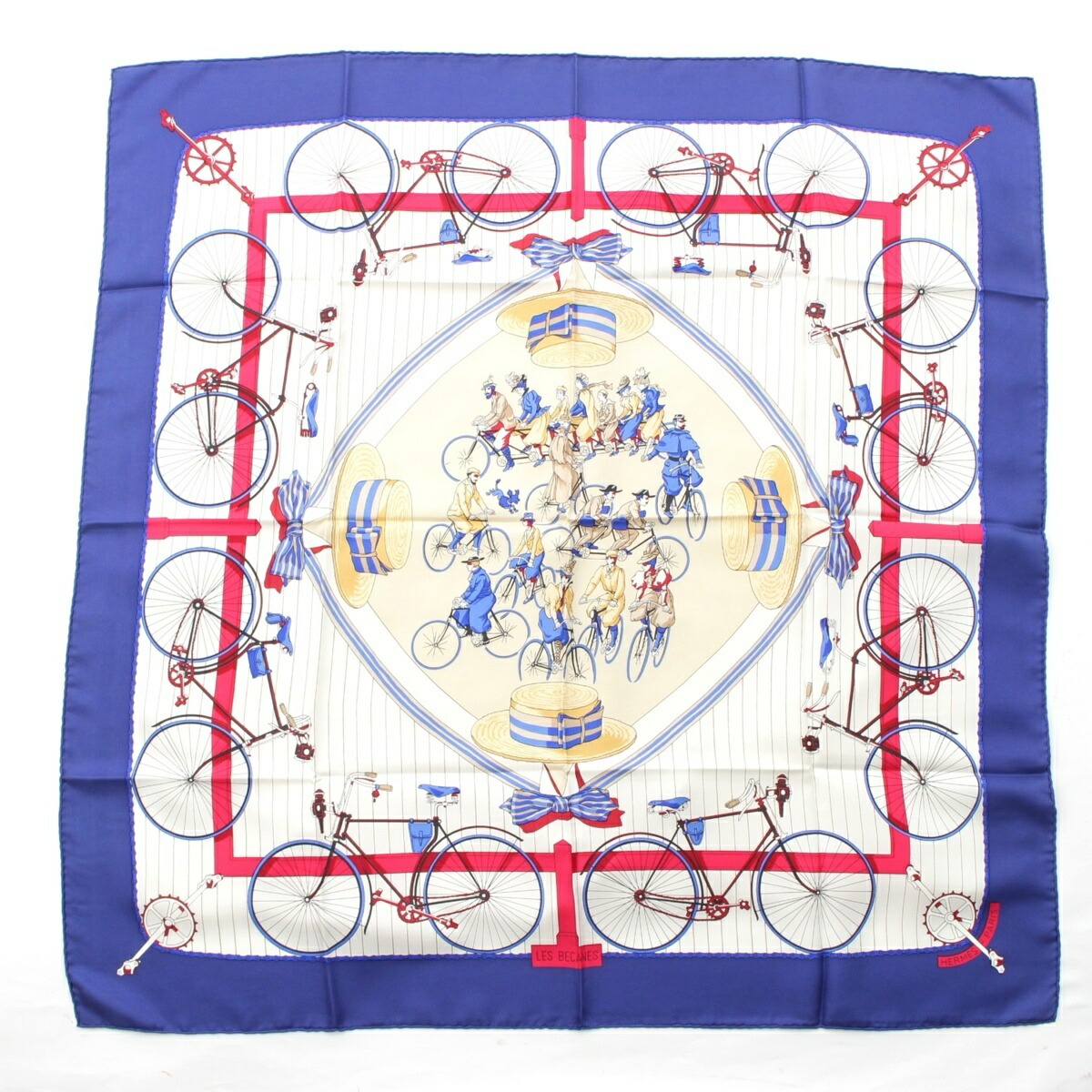 楽天市場】HERMES エルメス スカーフ カレ90 花の中で過ごす時間/時の