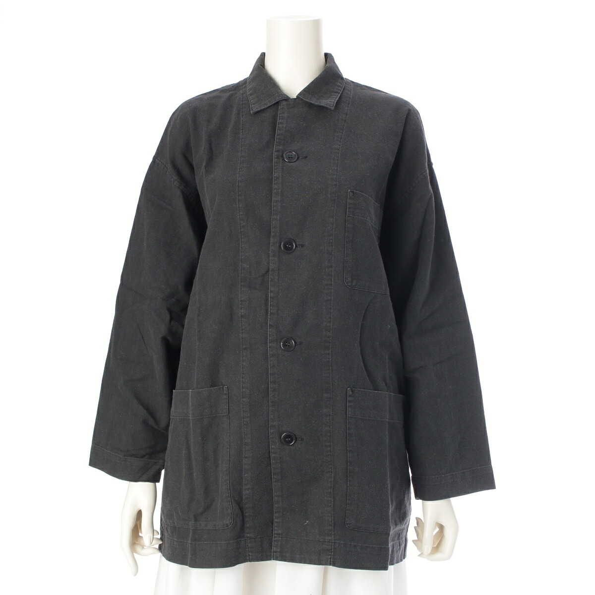 ローブドシャンブルコムデギャルソン robe de chambre COMME des GARCONS AD1988 綿織物 開けはなし色つや 大層らしい大きさ 長袖プルオーバー トップス RB-08009 黒いこと【中古】【定め事品引きうける】