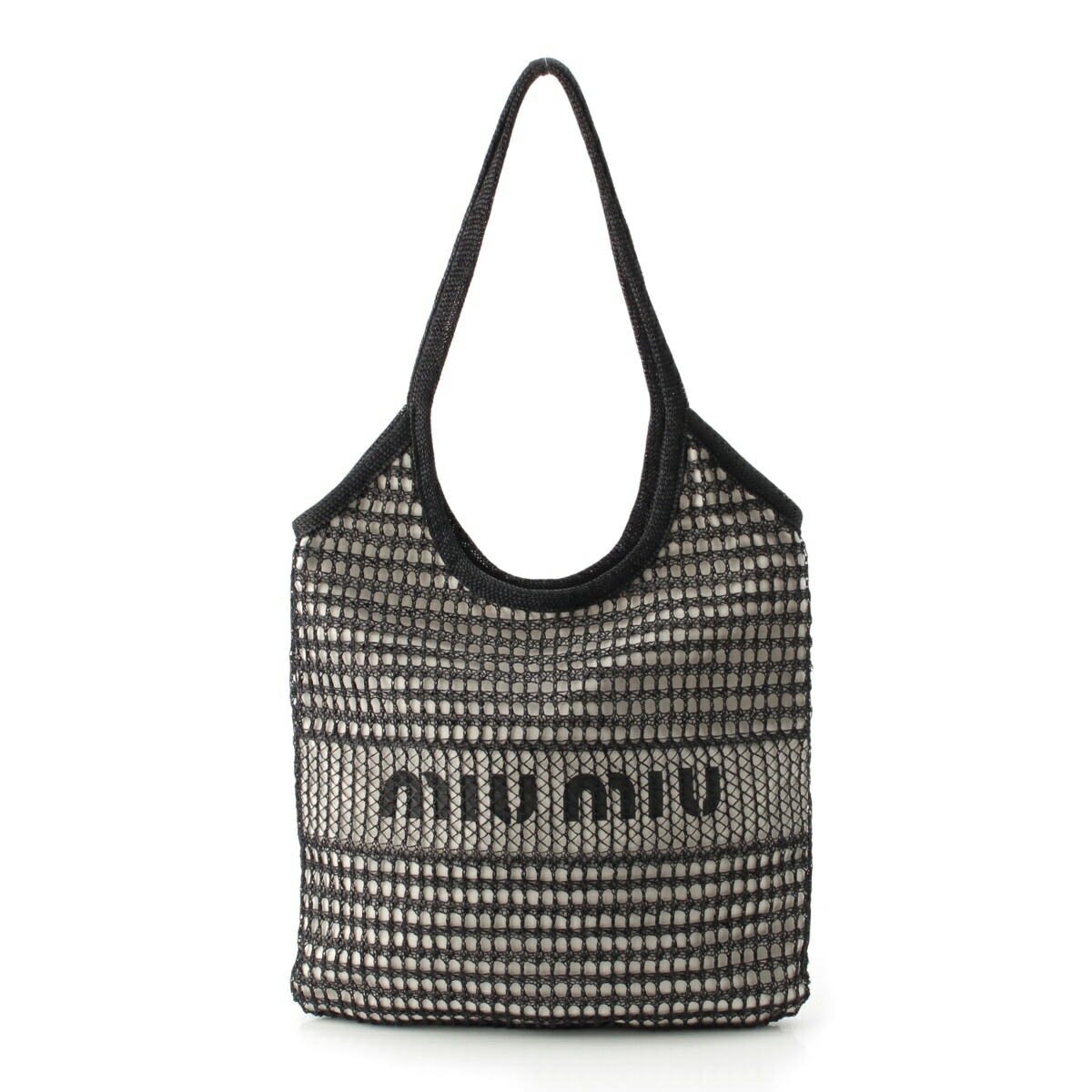 楽天市場】ミュウミュウ メッシュトートバッグ/ブラック/miu miu【夏