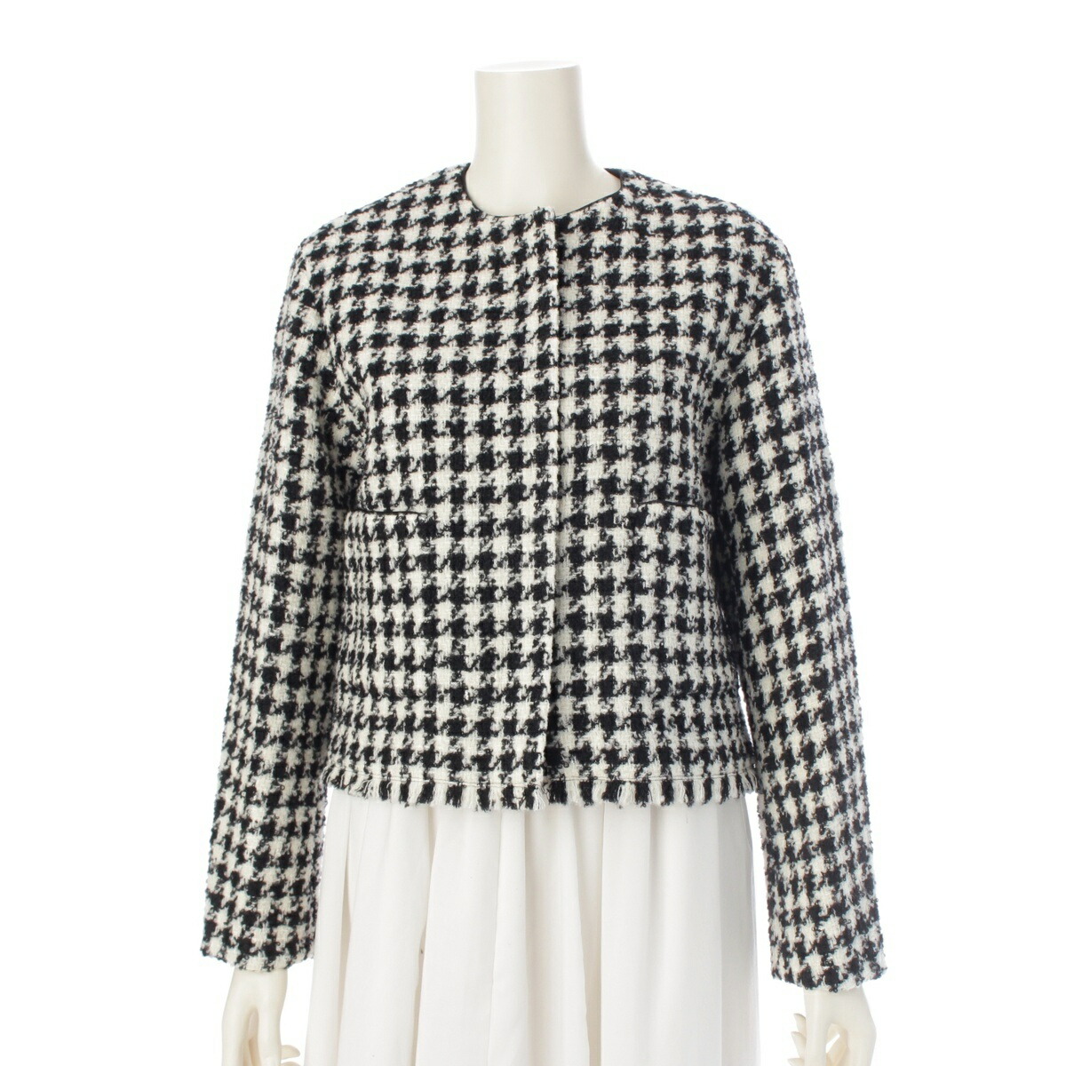 楽天市場】【ドゥロワー】DRAWER ツイード フリンジ スパンコール ノー