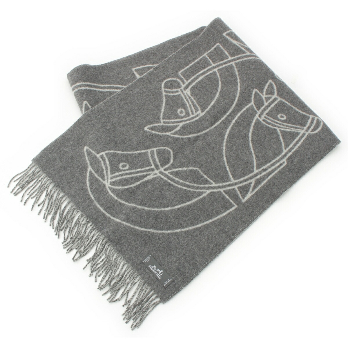 楽天市場】エルメス アントルラックエケストル マフラー フリンジ