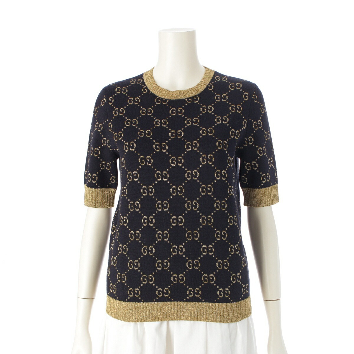 楽天市場】【グッチ】Gucci GGジャガード ラメ ファブリック 半袖