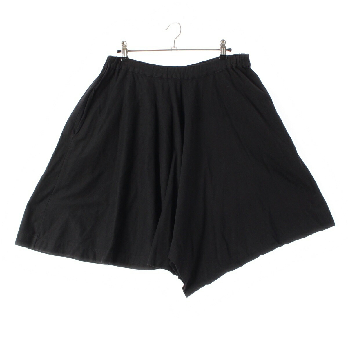 コムデギャルソン COMME des GARCONS 80s コットン 裾 デザイン ハーフ パンツ ボトムス TT-110230 ブラック【中古】【正規品保証】